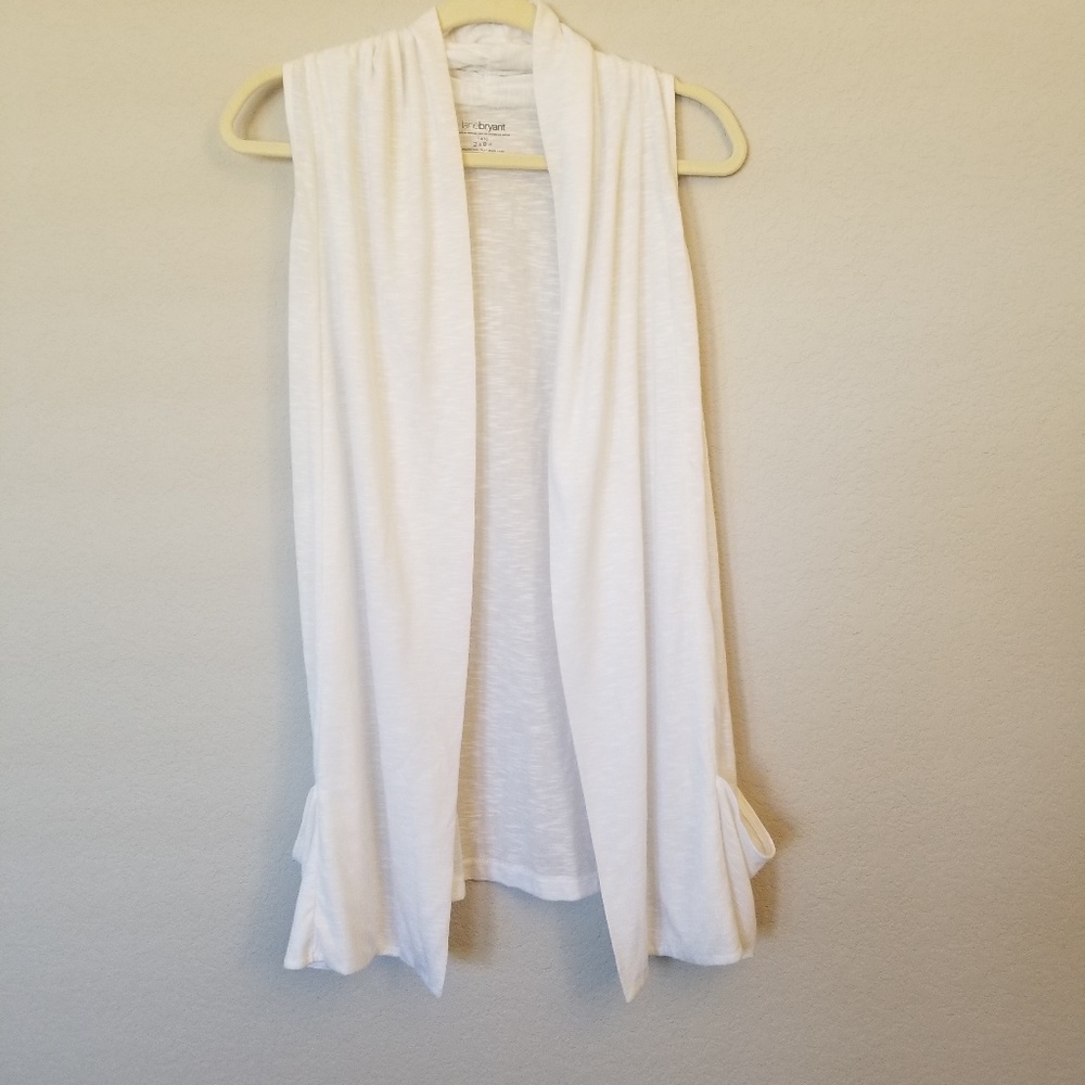 Lane bryant White Open Cardigan